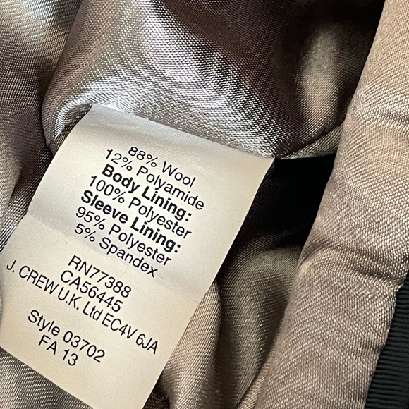 J. Crew Schoolboy Women's Plaid Blazer Gray Tan Gold Buttons Preppy Wool 2 Coat - Picture 6 of 7